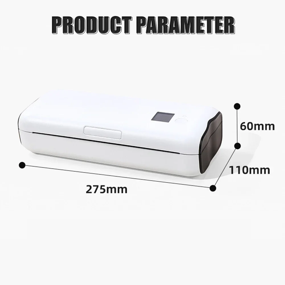 Mini A4 Portable Printer Thermal Wireless HD Bluetooth Printer For Mobile Ink-Less A4 Paper Mobile Phone Printer Office