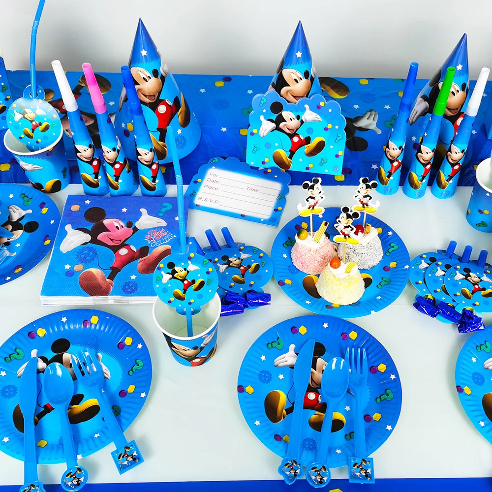 Mickey Mouse Birthday Party Decorations Kit - Disney Tableware Supplies For Kids Party Time 12 thumbnail image
