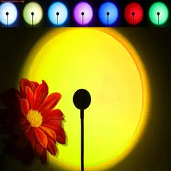 Sunset Lamp USB 7 Colors Night Light Projector Atmosphere Home Decoration Lighti Room Decoration Photography Gifts