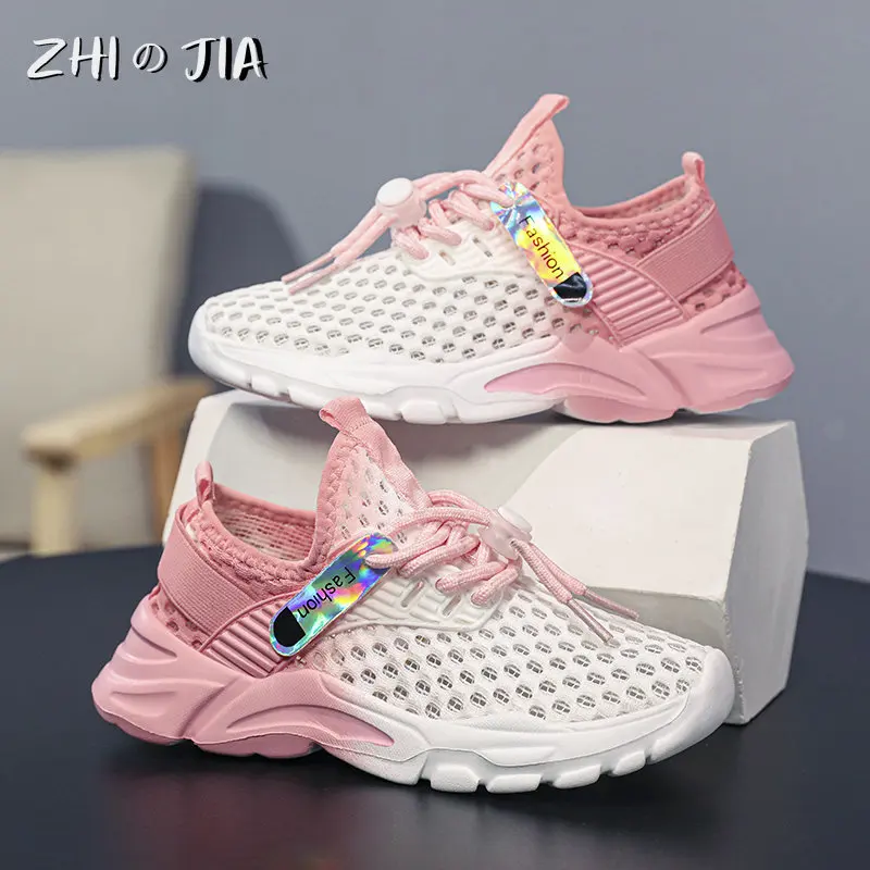 Children's Summer Single Mesh Breathable Sneaker Boys Girls Fashion Casual Shoes Outdoor Running Footwear