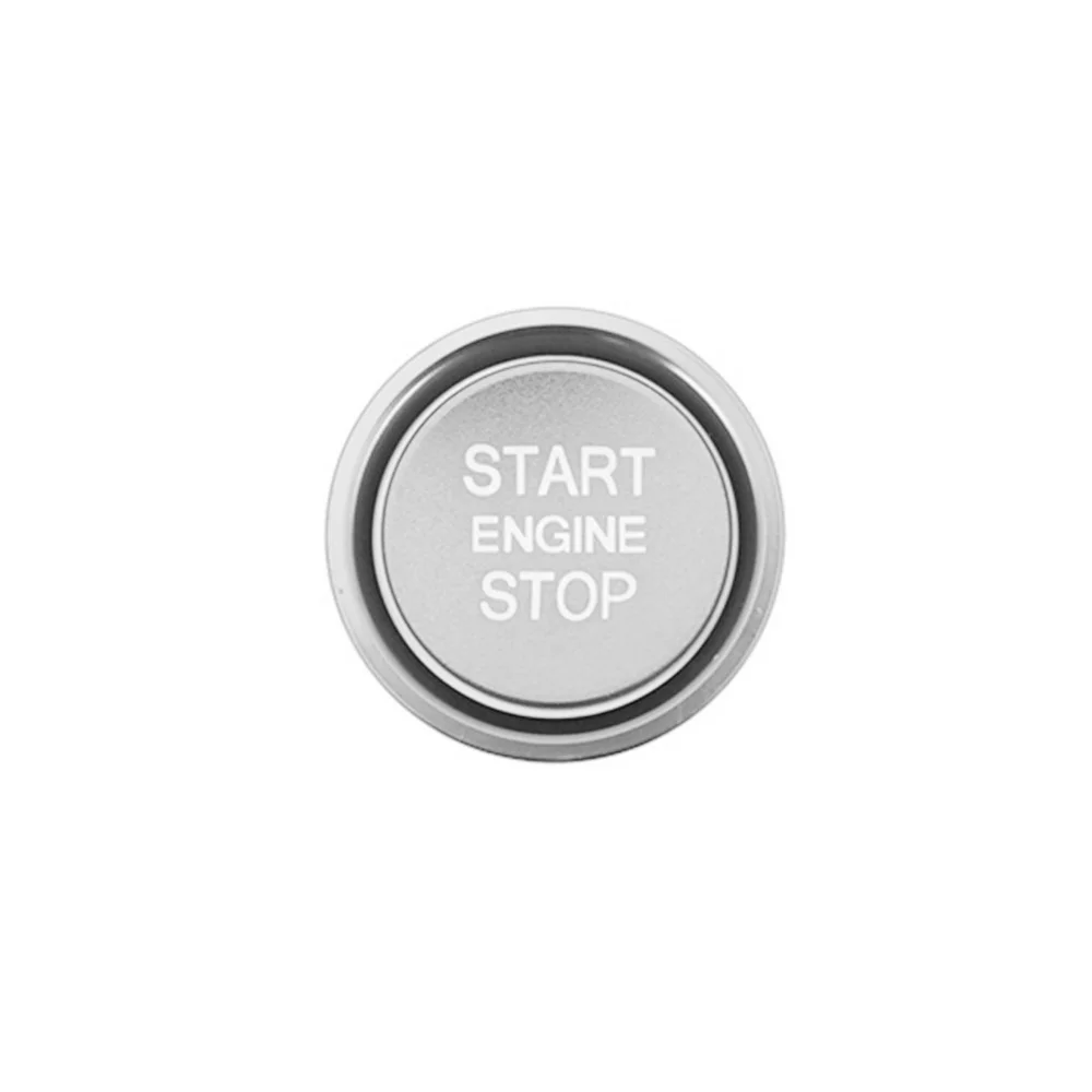 Car Engine Start Button Cover 2pcs Car Ignition Engine Push Start Stop Button Switch Cover Sticker for Volkswagen VW Golf 7 GTI R Jetta CC Troc Touran Arteon