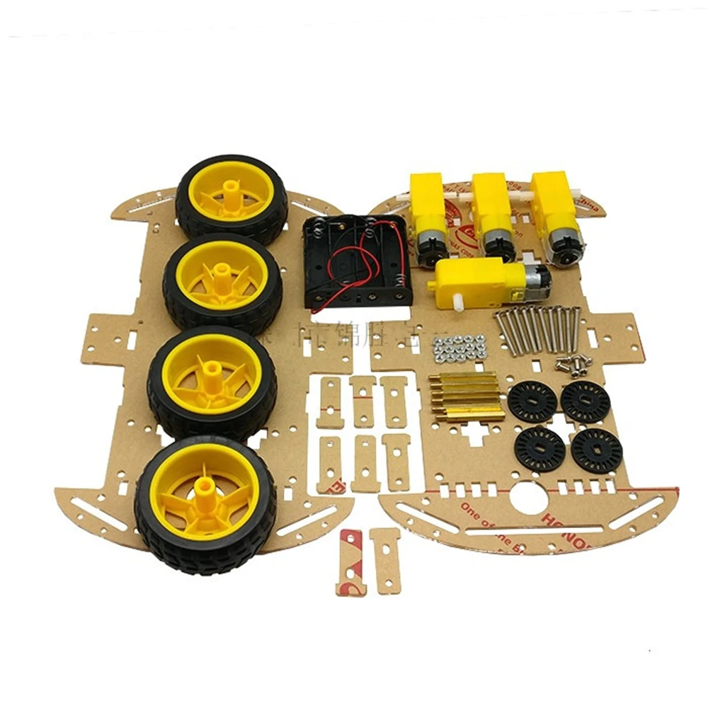 Kit De Chasis Robot 4WD Con Codificadores De Velocidad Para Arduino – Motores De Reducción Cuádruple, Fácil Montaje Y Expansión