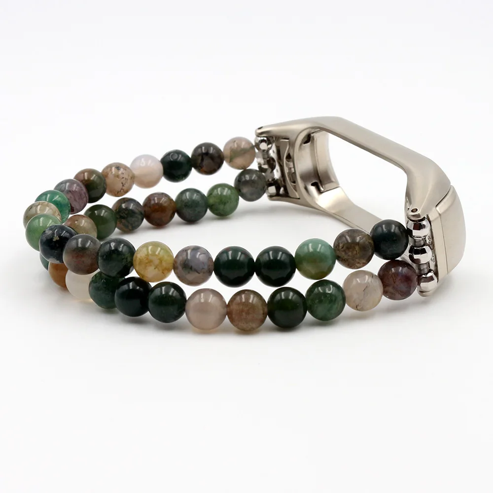 Elegant Agate Bead Elastic Fashion Watch Band