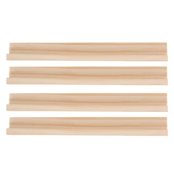 4pcs Wooden Letter Ornaments 19cm Domino Holders Display Base Trays Desktop Accessories MultiFunction Toy Cards Base Wooden 1