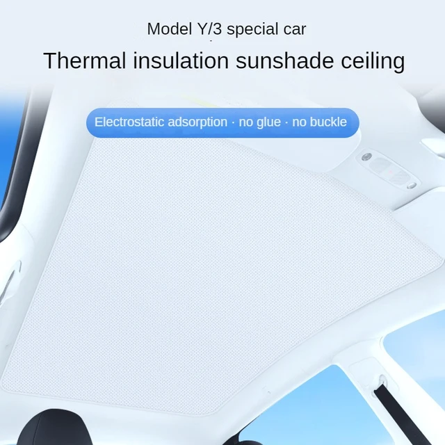Sunroof Sunshade Curtains Tesla Model 3/Y Heat Insulation Canopy with Electrostatic  Adsorption and Sunscreen Function - AliExpress