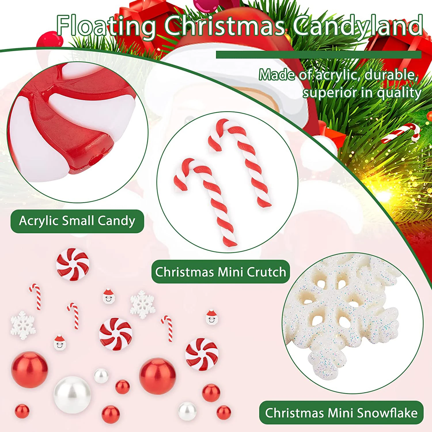 Creative Stuff Vase Fillers Filler Floating Pearls Candyland Pearls Water  Beads for Vases Christmas Flameless Floating Candy Christmas Party  Decoration 