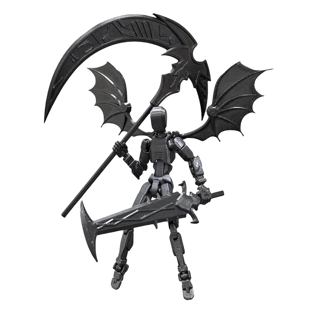 3D Printed Multi-Jointed Dummy Decorative Flexible Articulated Fidget Toy with 6 Pair Hands Articulated Model for Desktop Decor