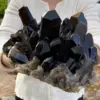 Natural Beautiful Black Quartz Crystal Cluster Mineral Specimen 5
