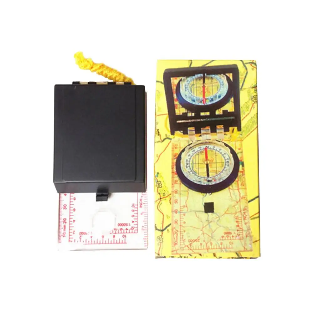 Description Picture 6 of itemPortable Magnifying Compass Navigation Map Reading Compass with lanyard mirror and ruler for Camping Hiking and Traveling