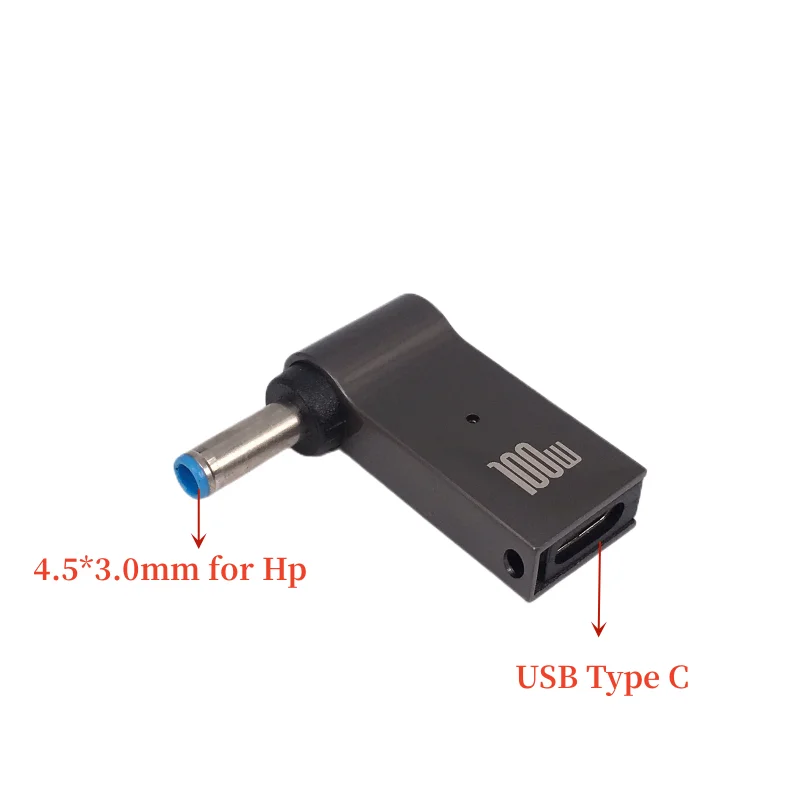 סוג C כדי 4.5x3.0mm תקע ממיר 100W USB C פ"ד מהיר טעינת כבל עבור HP/dell מחשב נייד מטען DC 4.5*3.0