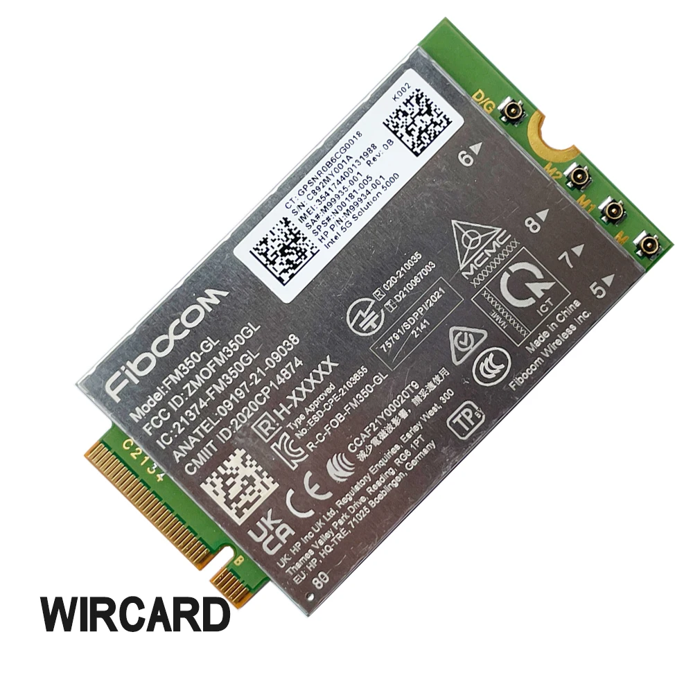 Módulo para Laptop hp Sps N00181005 5g Lte Wcdma 4x4 Mimo Gnss Fm350-gl nr Sub6 M.2 - Imagem 2