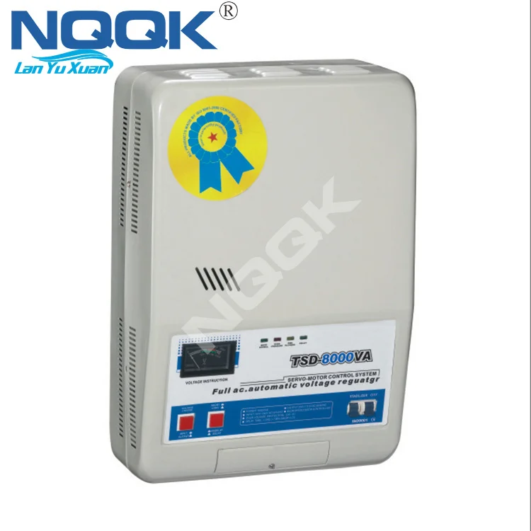 

OEM 8kw 8000w 8kva Wall Mounted LCD Display AC servo motor home electrical hanging voltage stabilizer regulator