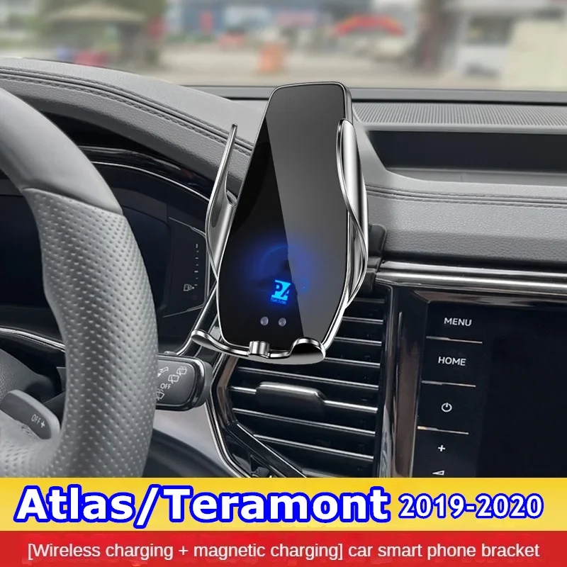 

2019-2020 For Volkswagen Atlas X VW Teramont X Phone Holder Wireless Charger Car Mount Navigation Bracket GPS Support