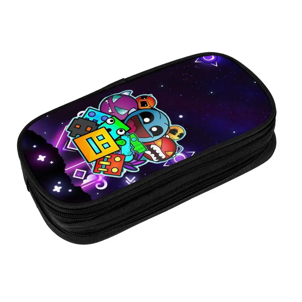 Geometry Dash Federmäppchen, doppellagig, großes Fassungsvermögen, für Schule, Federmäppchen, perfekte Geschenke – Detail 31