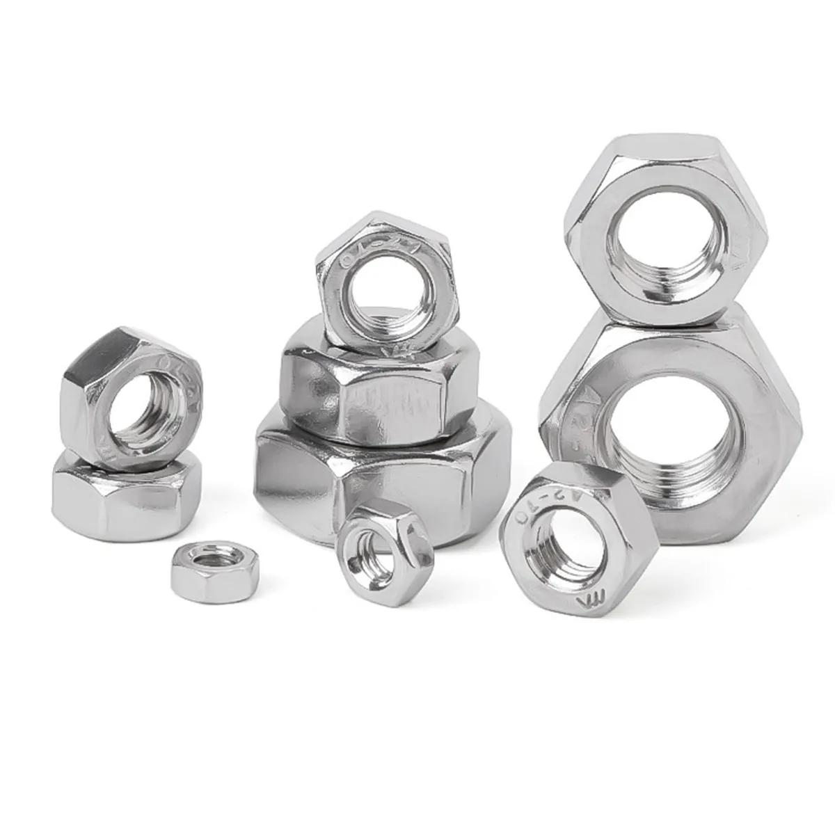 Dado In Acciaio Inossidabile 304 Filettatura Inversa Dadi Esagonali Esagonali Dadi A Dente Sinistro Filettatura A Mano Sinistra Filettatura Fine Esagonale M8 ~ M24 - Foto 4