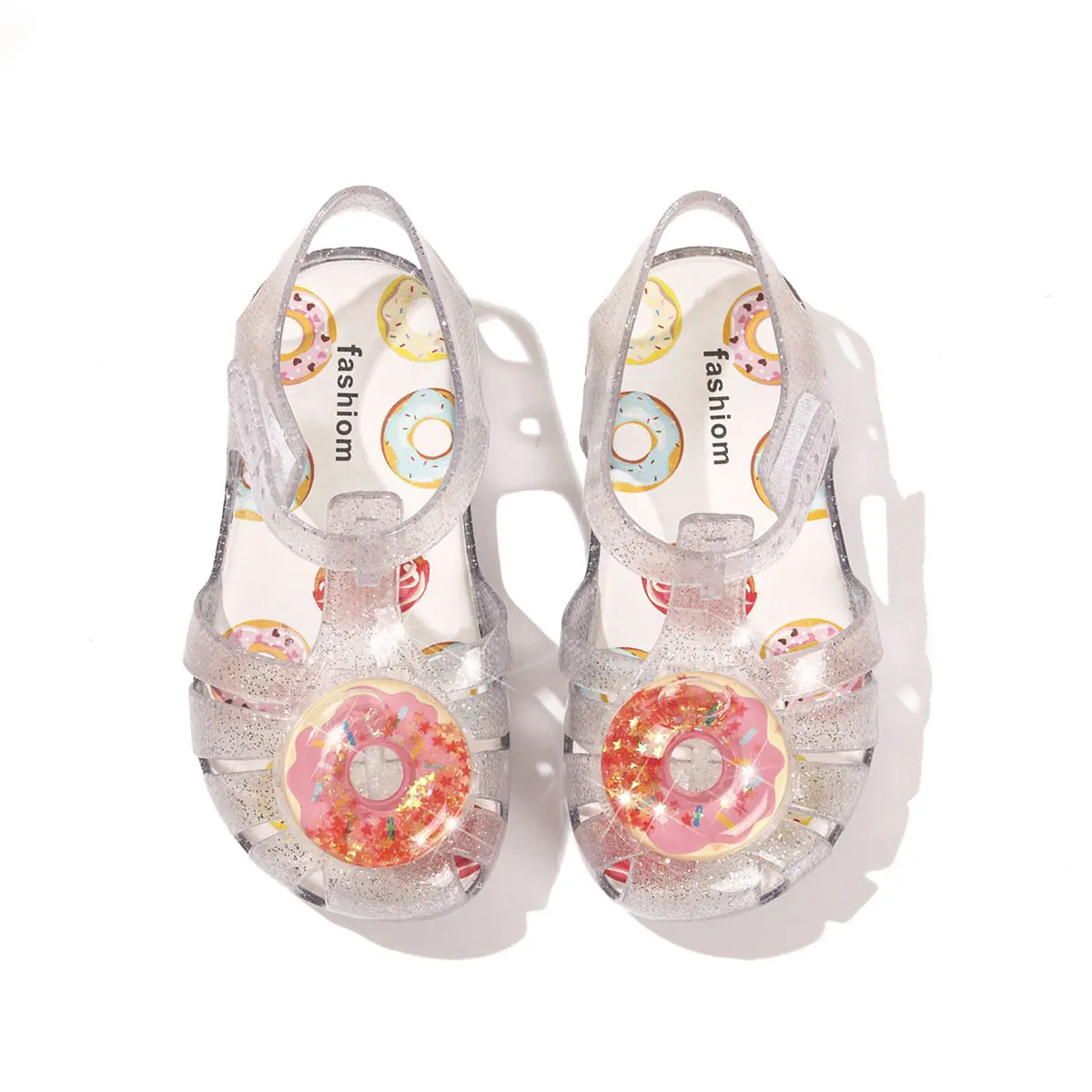 Children's Jelly Shoes Summer Girls Princess Sandals Crystal Shoes Fruit Soft Sole Roman Style Sandals Baby Girl