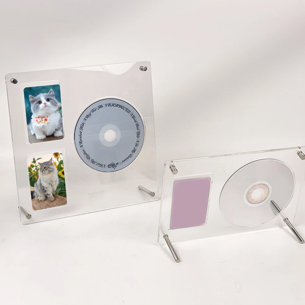 Transparent CD Frame Idol Picture Poster Holder Acrylic Photo Protective Album Photo Frame Stand Photocard Holder CD Storage acrylic display holder photo frame