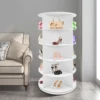 20 Pairs 5-tier Rotating Shoe Rack Free Standing Shoe Rack Shoe Organizer for Entrance Livingroom Bedroom Cloakroom 3