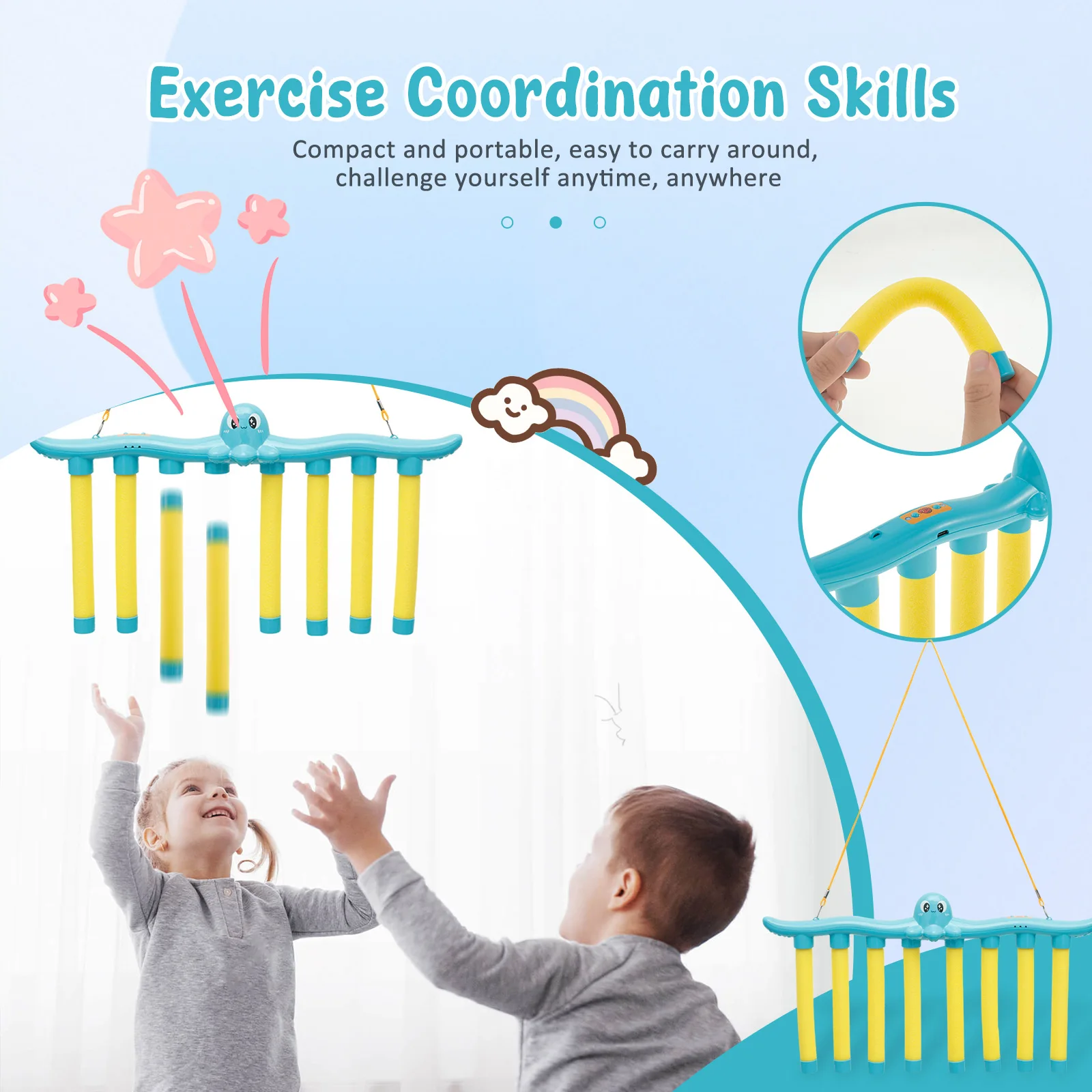 Hand Eye Coordination Falling Sticks Game Catching Sticks Game Fun Drop Stick Game Adjustable Speeds Hand Speed Challenge Game