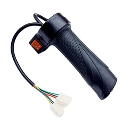 High - Performance Electric Bicycle Right - Hand Throttle Grip, 48 - 72V Universal Compatibility (Light Grey)