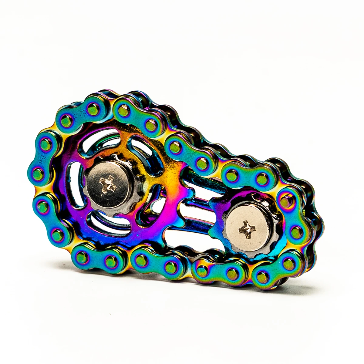 Iridescent Zinc Alloy Fidget Spinner - Colorful Stress Relief Toy