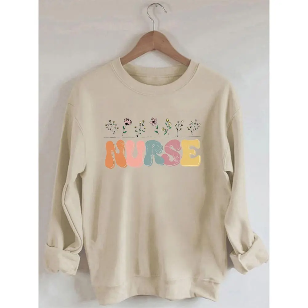 

Rheaclots Floral Nurse Printed Long Sleeves Sweatshirt