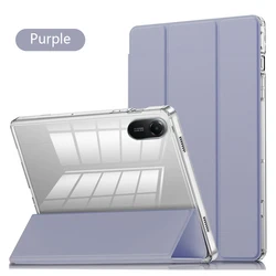 Slim & Lightweight TPU Hybrid Tablet Case with Clear Transparent Back and Auto Wake/Sleep (TMYKL - Purple)