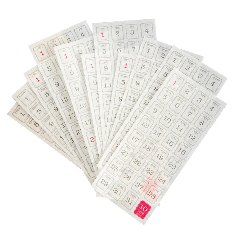Year-Round Date Stickers for Planners and Scrapbooking – Adhesive Label Set for DIY Journals and Albums