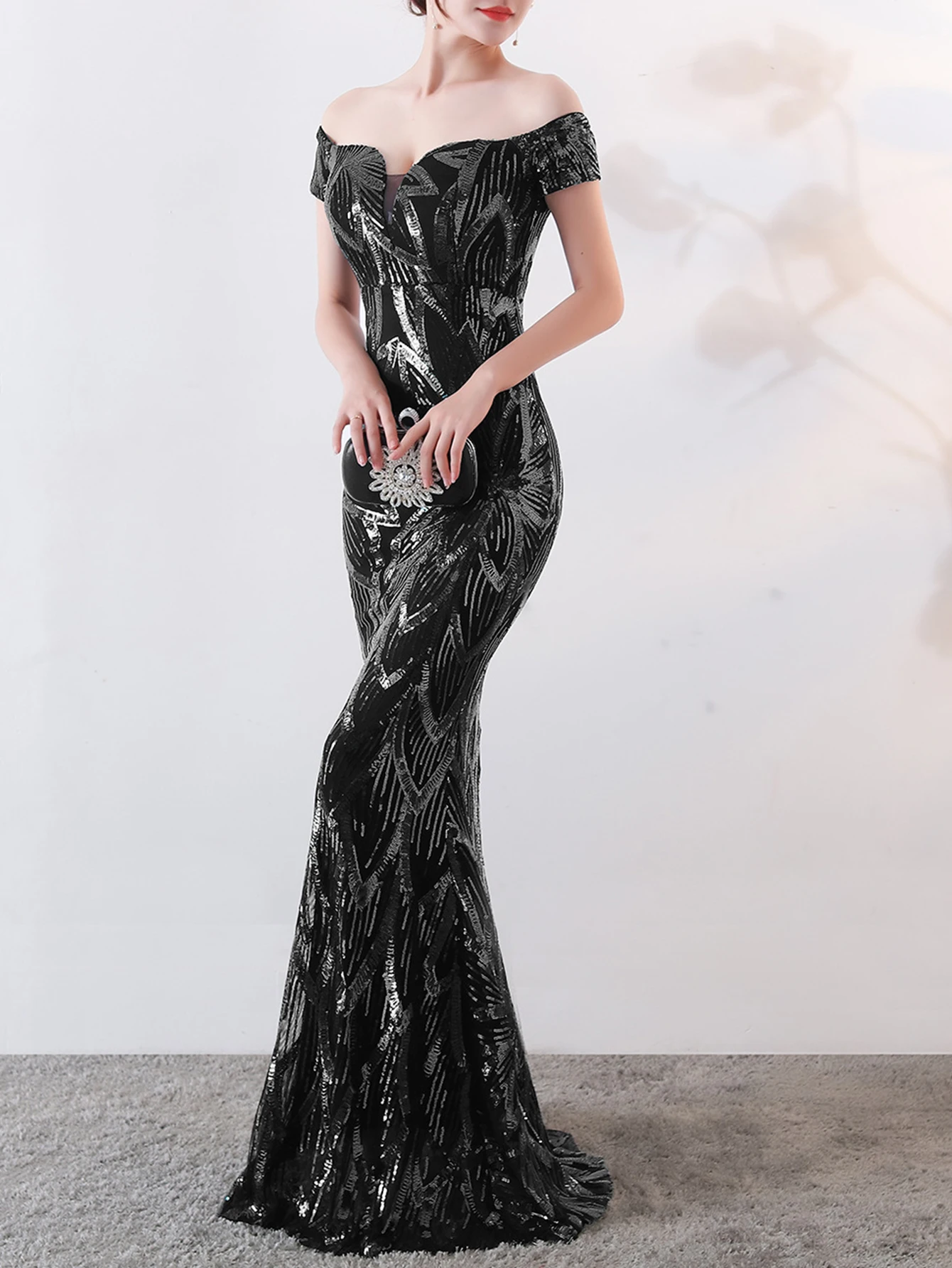 المرأة مثير عارية الذراعين ماكسي الترتر فستان الصي...