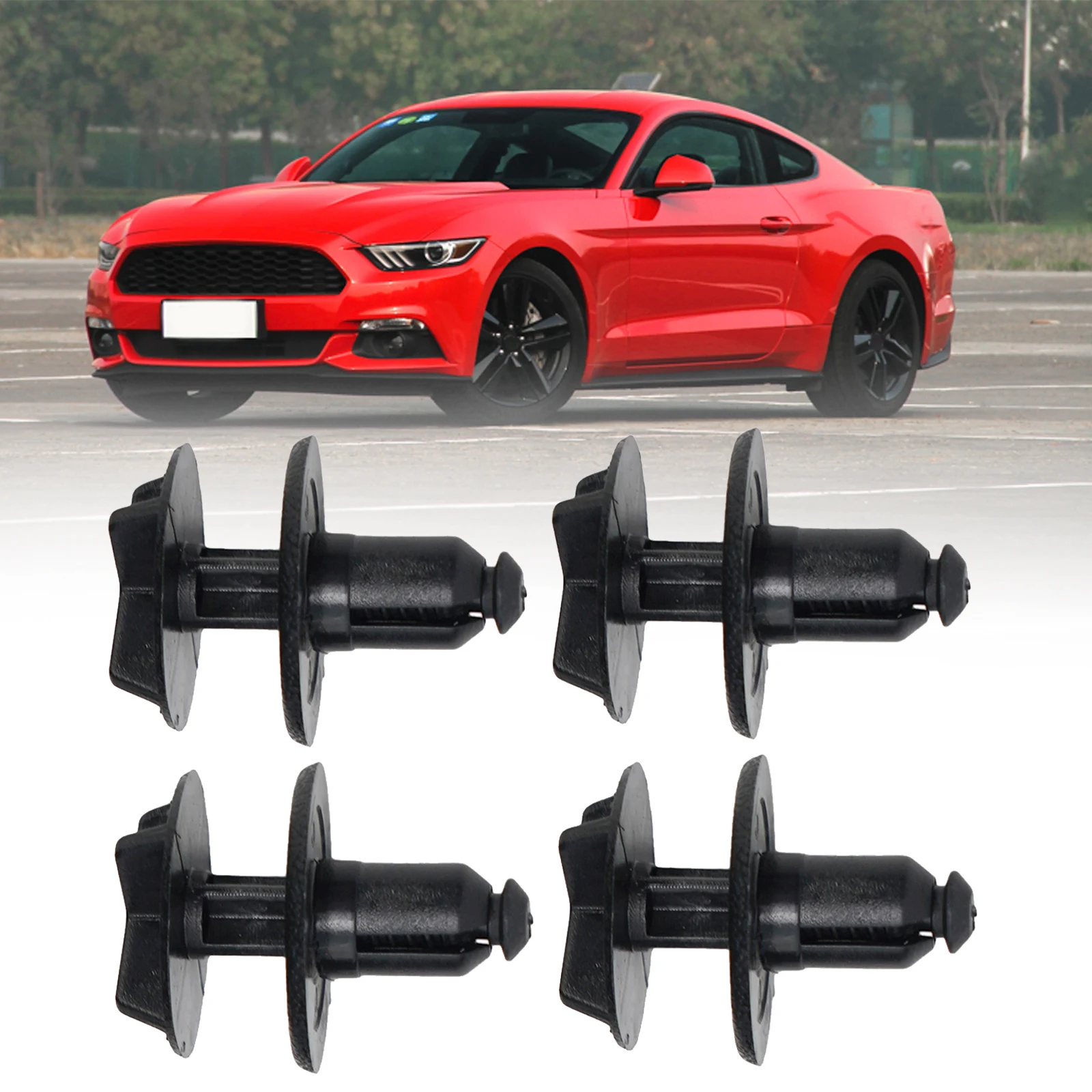 

4 шт. крышка автомобильного двигателя, защелкивающийся винт, крышка аккумулятора, контактный зажим, винтовой фиксатор, заклепки для Ford 2015-2020