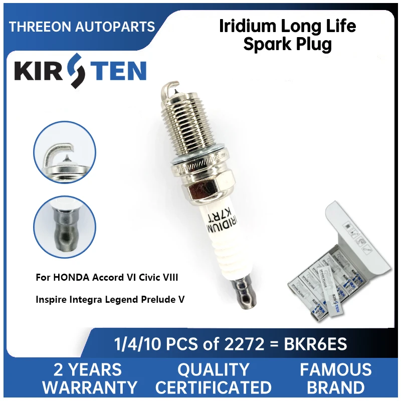 

KIRSTEN Iridium Spark Plug for HONDA Accord VI Civic VIII Inspire Integra Legend Prelude V 12290-RSH-003 98079-5614N KSP2272