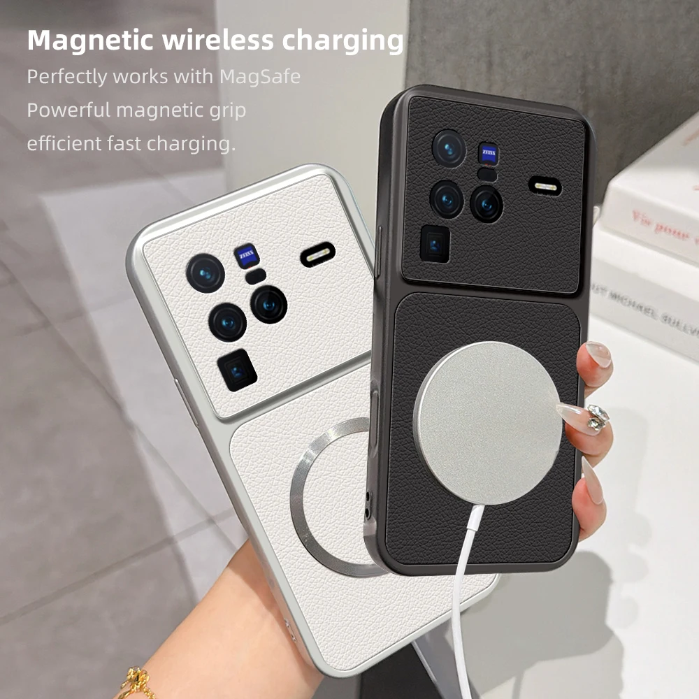 Luxury Leather Matte Magnetic Soft TPU Phone Case