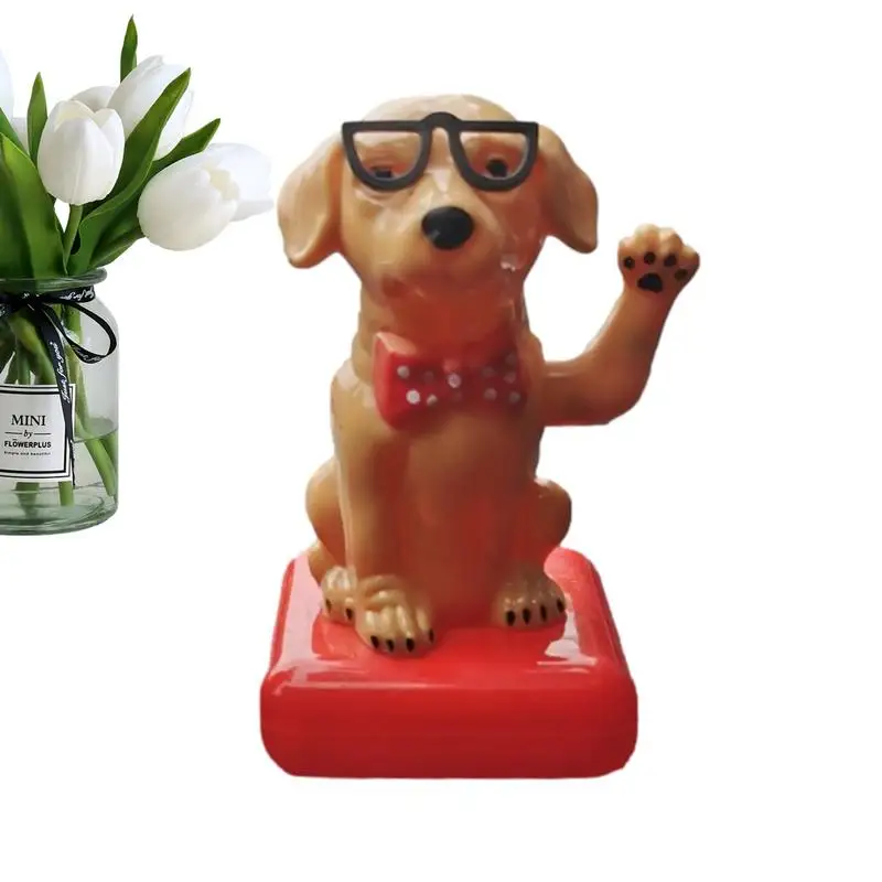 

Solar Dancing Dog Toy Funny Car Dashboard Decor Durable Swinging Toy To Relieve Driving Fatigue And Ease Boredom