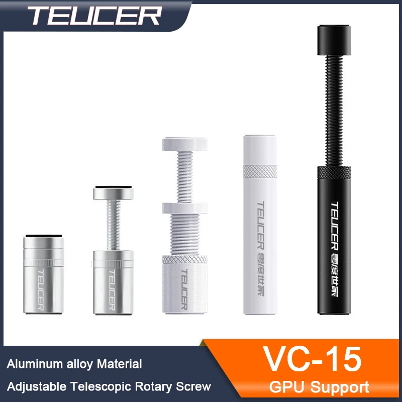 

TEUCER VC15 Graphics Card Holder Steady Adjustable Telescopic Rotary Screw Aluminum Alloy Support Vertical GPU Bracket