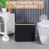 Toilet Paper Basket 28L Toilet Paper Storage with Lid for Bathroom Free Standing Holder Organizer Holds Up to 9-12 Rolls 2