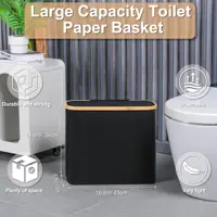 Toilet Paper Basket 28L Toilet Paper Storage with Lid for Bathroom Free Standing Holder Organizer Holds Up to 9-12 Rolls 2