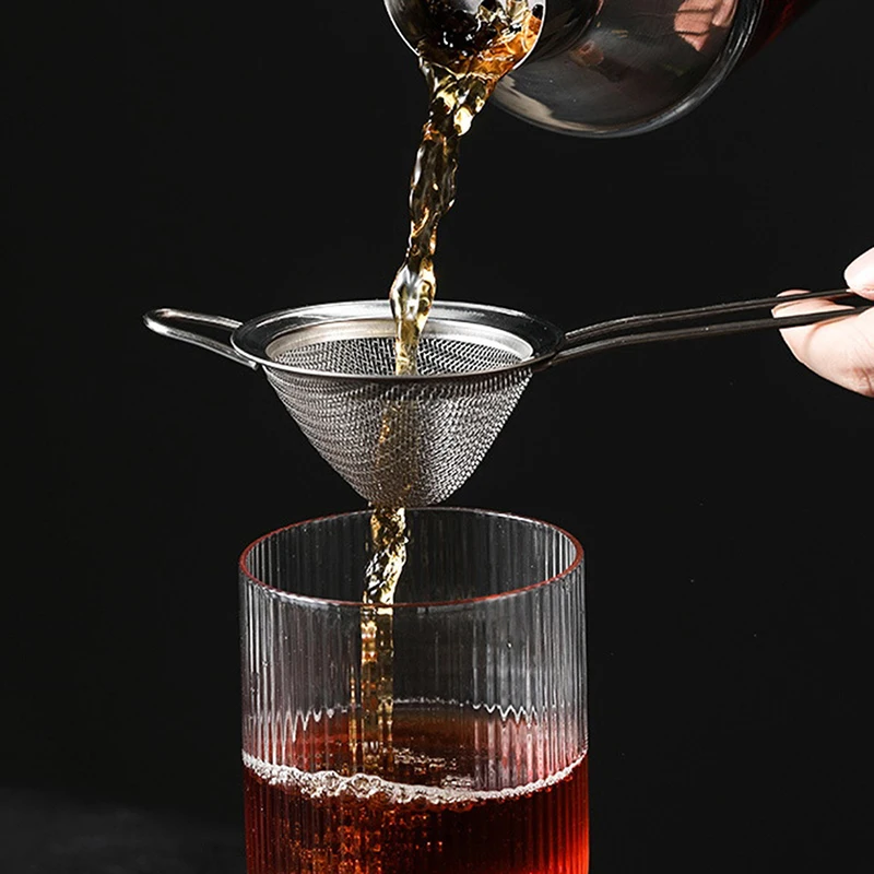 1 Stück robuster, langlebiger, korrosionsbeständiger, feinmaschiger Edelstahl-konischer Netzfilter für Bar, Tee, Cocktail, Zellstoff, Kaffeesatz – Detail 3