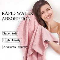 Microfiber Hair Towel Extra Large Wrap Quick Dry Hair Towel Wrap With Elastic Band , Ultra Absorbent Soft Hair Towel Wrap Turban 5