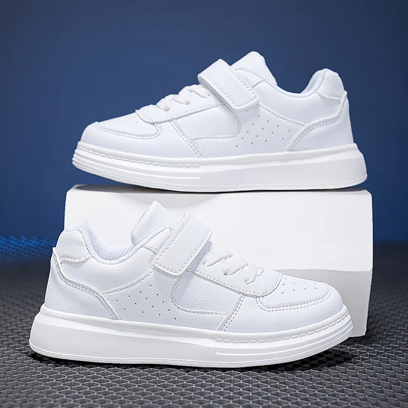Breathable Sneakers Kids Boys Girls Sports Running Casual Shoe Leather Non-slip Soft Soled Children White Tennis Outdoor Shoes Best Sellers In Shoes