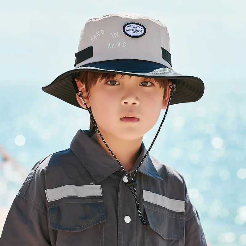 Chapeau de soleil d'été pour enfants, maille d'extérieur, casquette de pêcheur Cool, visières à large bord, garçon et fille, protection solaire d'alpinisme_voghion.com