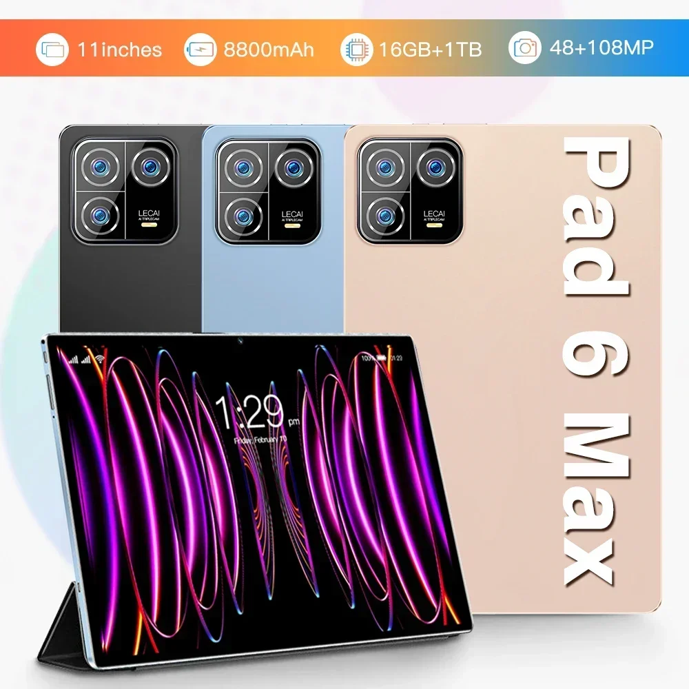 오리지널 태블릿 PC Ml 패드 6 맥스, 16G + 1TB, 안드로이드 13, 11.0 인치, 8800mAh, 글로벌 5G 듀얼 SIM 카드, ml 패드 6 맥스, 신제품