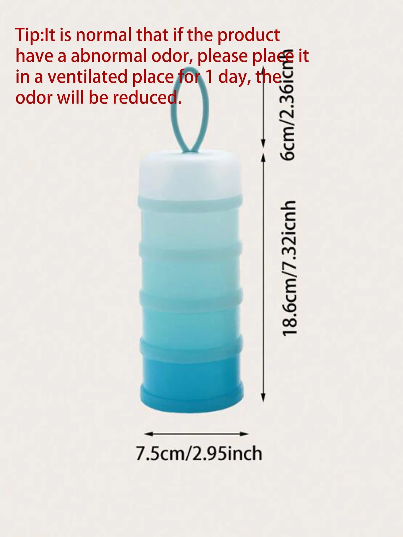 1pc-Mobile formula milk dispenser, formula milk container, portable dispenser container