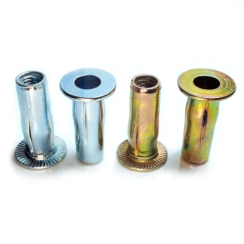 M4 M5 M6 M8 304 Stainless Steel Petal Rivets Bolt Cap Slotted Pull Rivet  Nut Color Zinc Plating Car License Plate Fixed Screw