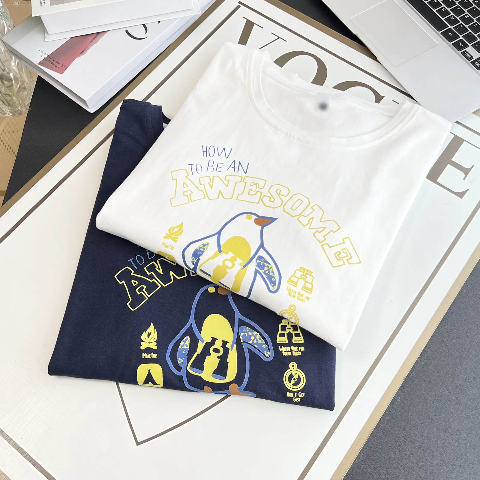 100kg Summer Top New Stylish And Youthful Penguin Short Sleeve Plus Size Women's Casual round-neck T-shirt 6245