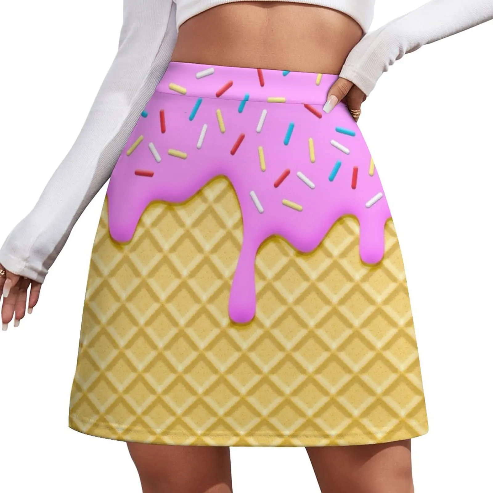 

Женская мини-юбка с клубничным мороженым