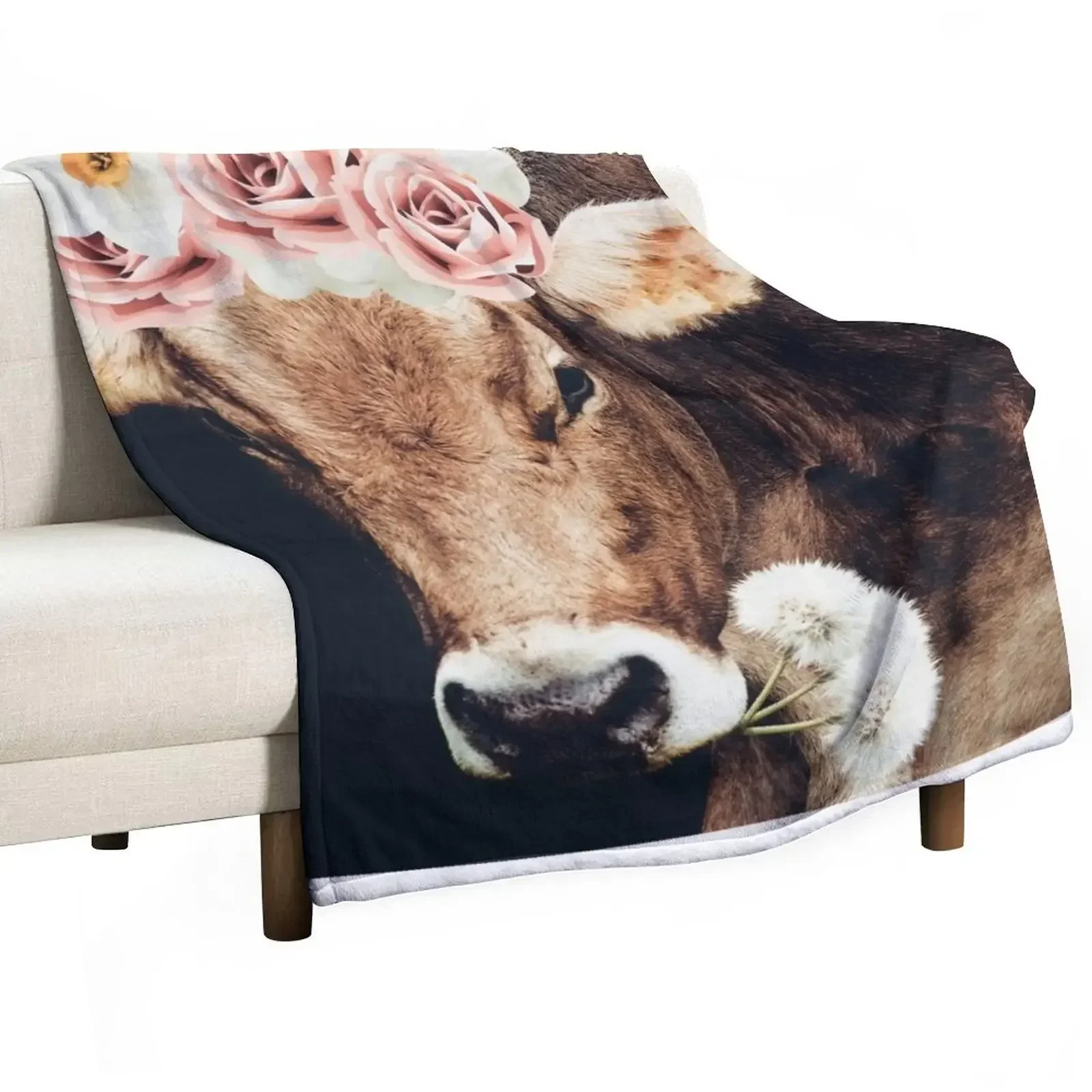 

Glamour cow Throw Blanket anime Blankets Sofas Of Decoration Blankets