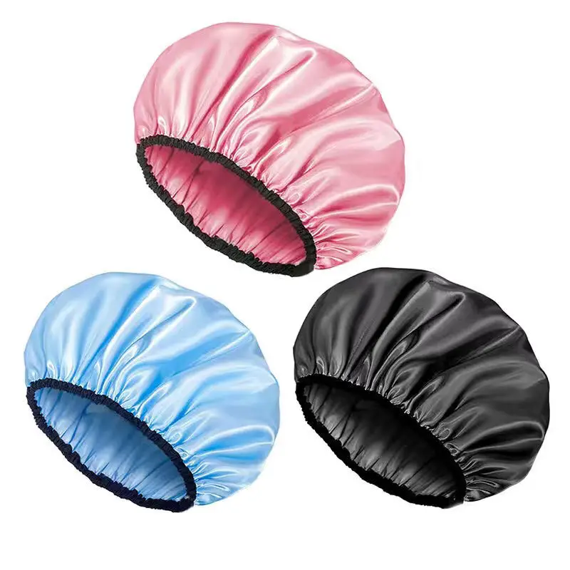 

1pcs Shower Cap Adjustable Hair Styling Hat Tool for Women Girls Long Hair Double Layer Waterproof Reusable