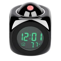 Projection Alarm Clock AAA Battery LED Desk Clock Cute Large Screen Time/Temperature Clock/Sleep Display Project Alarm Clock 2