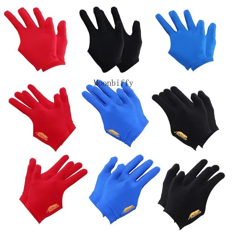 1pc Billiards glove three-finger pool players gloves embroidered slip-proof breathable billiard gloves left hand protective pool gloves billiard accessories