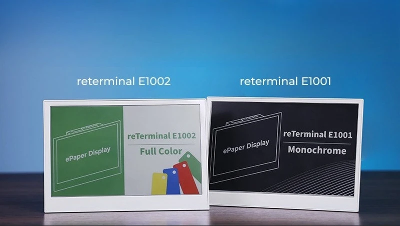 ReTerminal E1002 / E1001 풀컬러/모노크롬 7.3인치 전자종이 디스플레이 오픈소스, ESP32-S3 기반, 3개월 배터리 수명